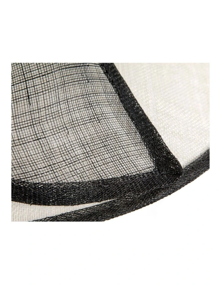 Max Alexander large cream and black sinamay racing hat MA986CB image 5