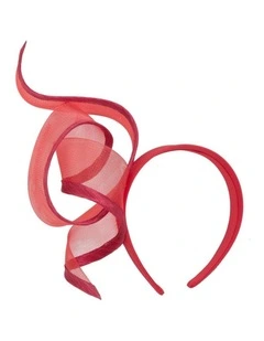 Fillies Collection sculptured red racing fascinator S246R