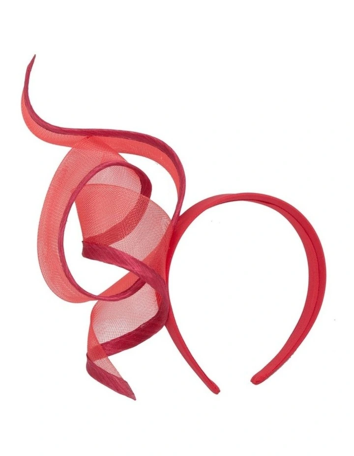 Fillies Collection sculptured red racing fascinator S246R image 1