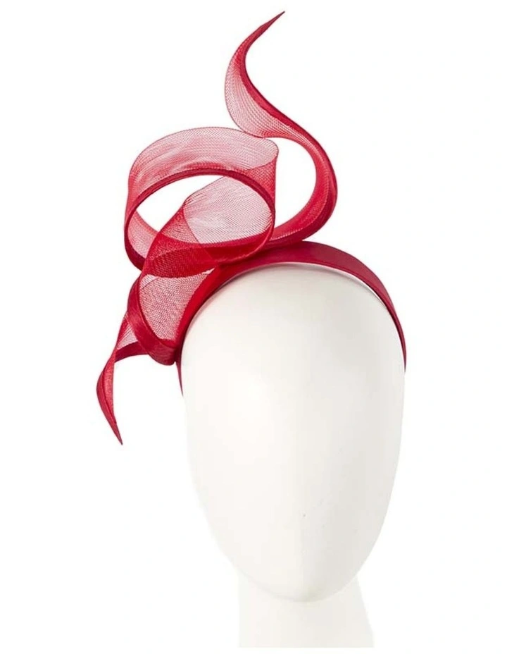 Fillies Collection sculptured red racing fascinator S246R image 2