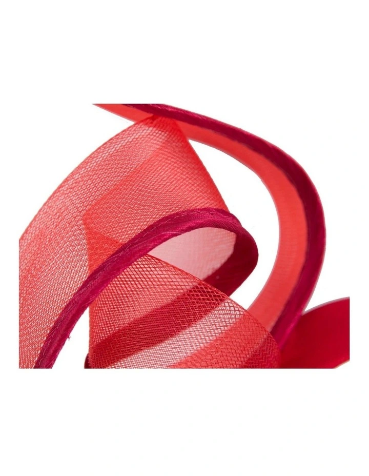 Fillies Collection sculptured red racing fascinator S246R image 3