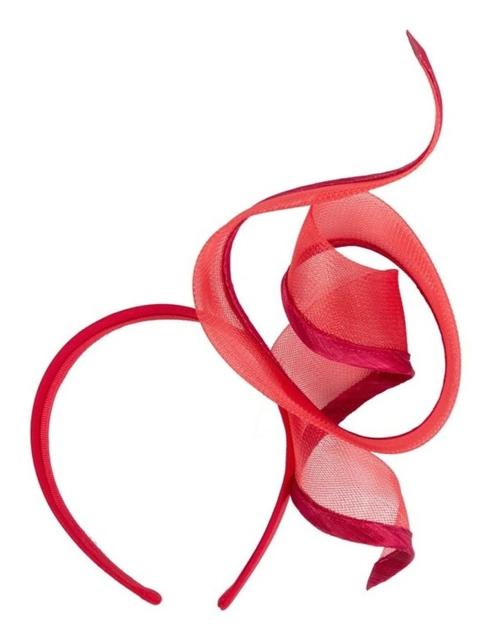 Fillies Collection sculptured red racing fascinator S246R image 4