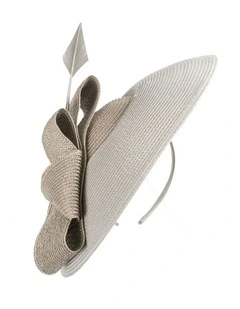 Max Alexander silver saucer fascinator hat MA979S