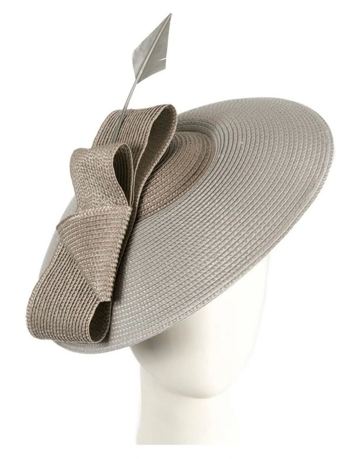 Max Alexander silver saucer fascinator hat MA979S image 2