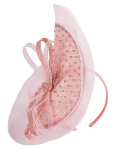 Max Alexander dusty pink racing fascinator MA971DP