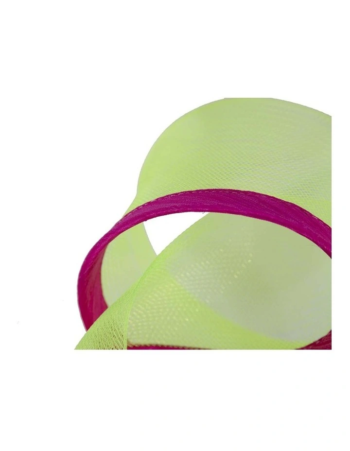 Sculptured lime and fuchsia racing fascinator by Fillies Collection S246LF image 3