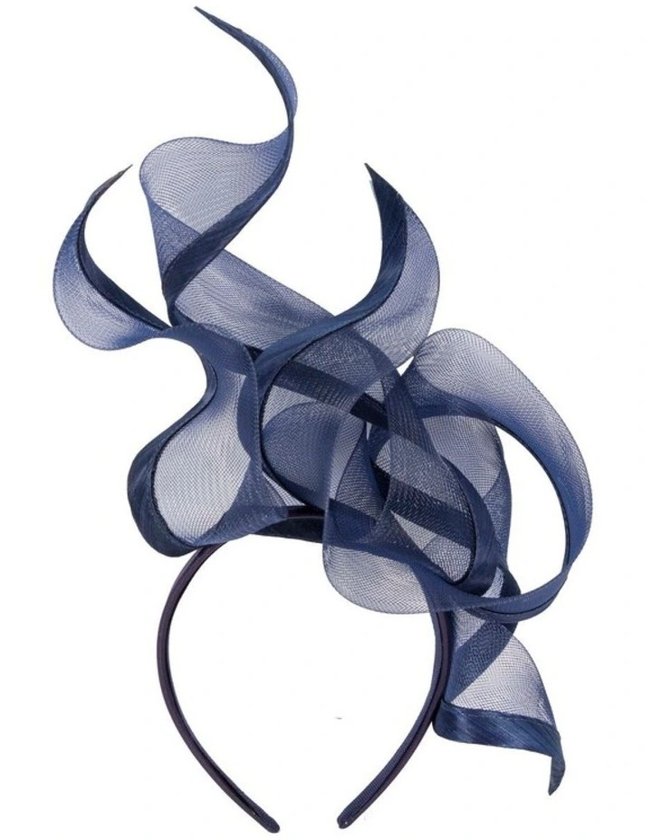 Bespoke navy racing fascinator by Fillies Collection S253N image 4