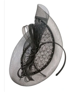 Max Alexander black racing fascinator MA971B