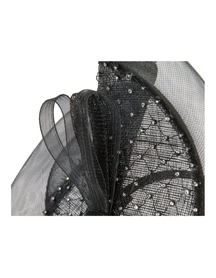 Max Alexander black racing fascinator MA971B image 3