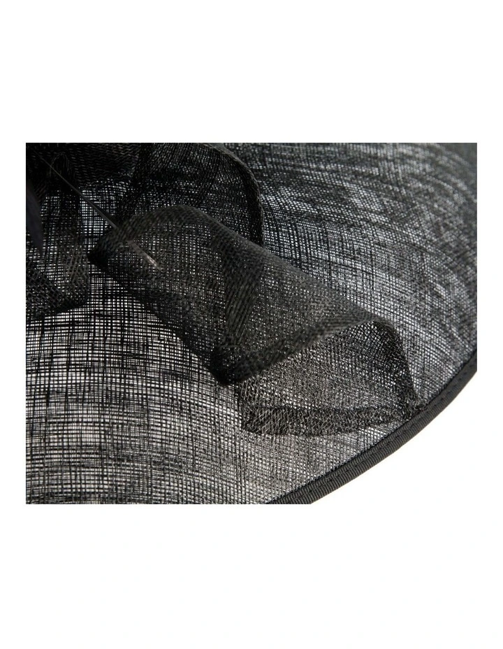 Max Alexander large black sinamay racing hat MA988B image 5