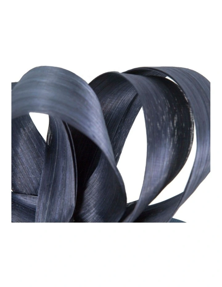 Fillies Collection navy silk abaca loops racing fascinator S344N image 3