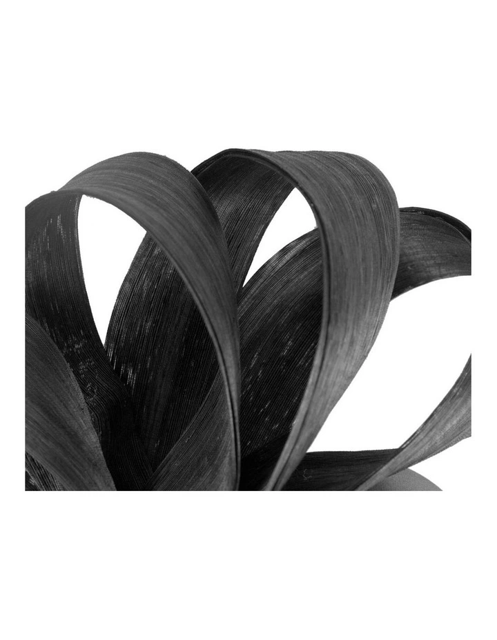 Black silk abaca loops racing fascinator by Fillies Collection S344B image 3