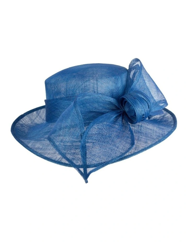 Max Alexander Royal Blue sinamay racing hat with large bow MA994RB image 4