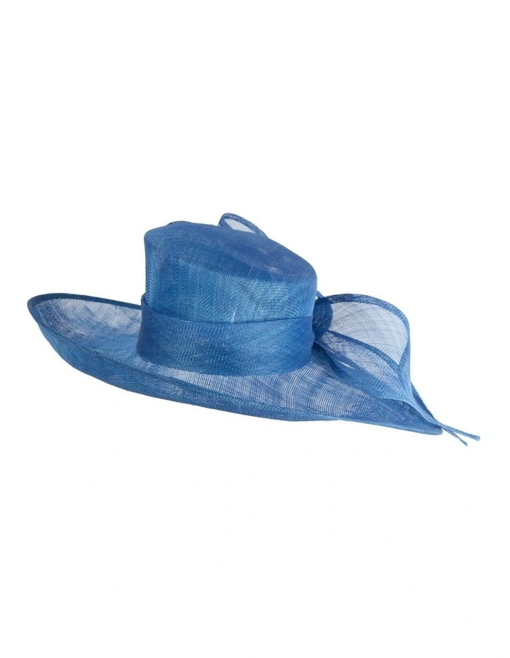 Max Alexander Royal Blue sinamay racing hat with large bow MA994RB image 6
