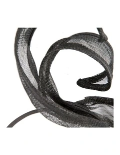 Max Alexander MA952B Black Sinamay Fascinator Headband