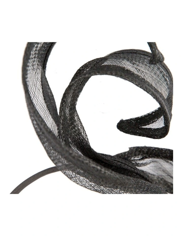 Max Alexander MA952B Black Sinamay Fascinator Headband image 1
