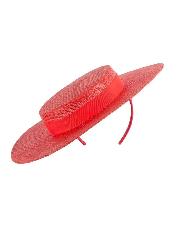 Max Alexander Red Boater Hat MA977R image 1