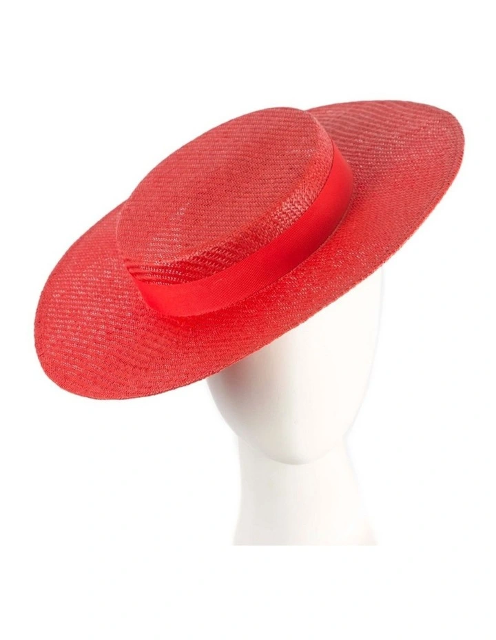 Max Alexander Red Boater Hat MA977R image 2