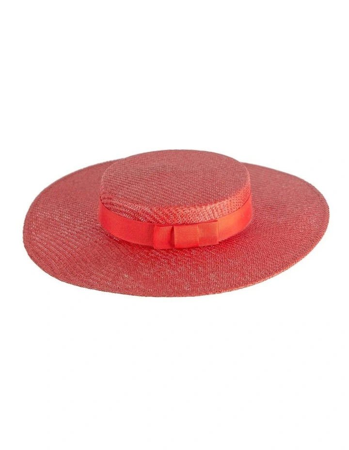Max Alexander Red Boater Hat MA977R image 4