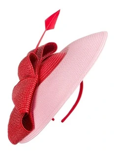 Max Alexander Pink & Red Saucer Fascinator Hat MA979PIR