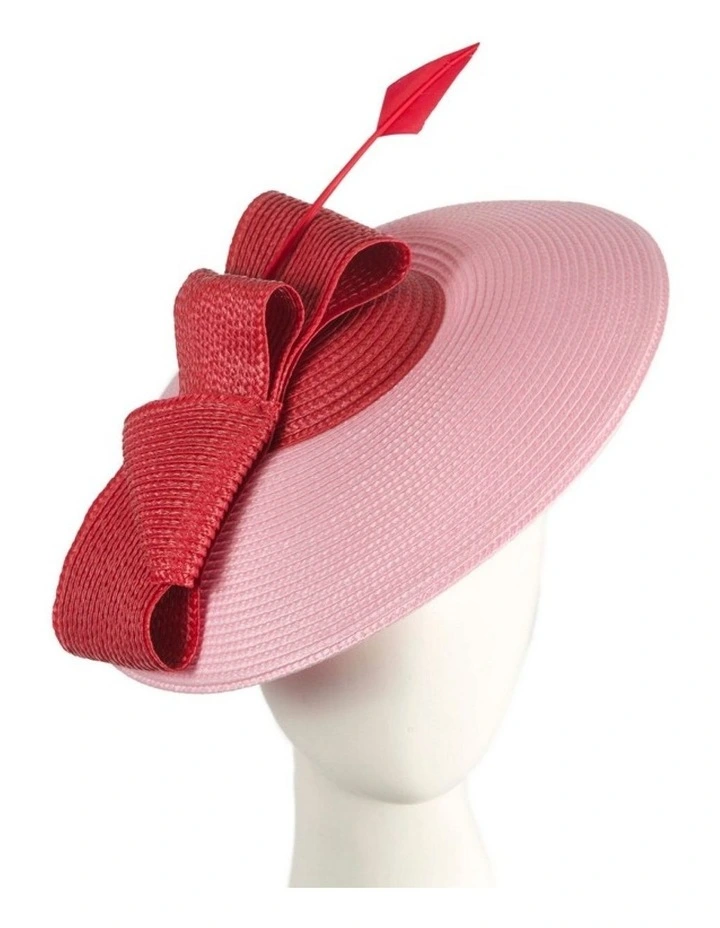 Max Alexander Pink & Red Saucer Fascinator Hat MA979PIR image 2