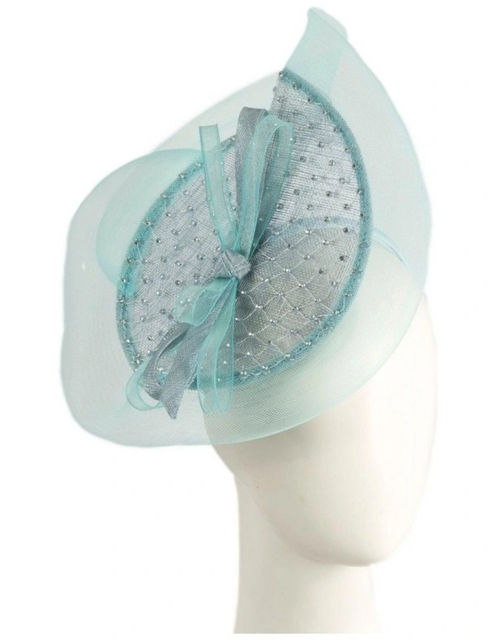 Max Alexander light blue racing fascinator MA971LBL image 2
