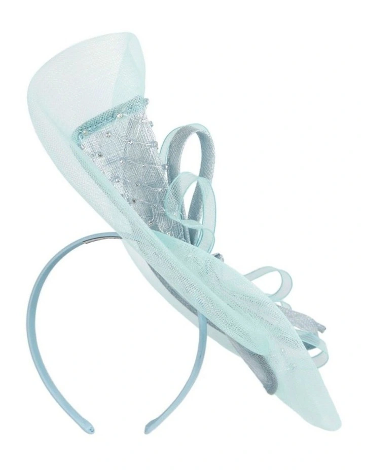 Max Alexander light blue racing fascinator MA971LBL image 4