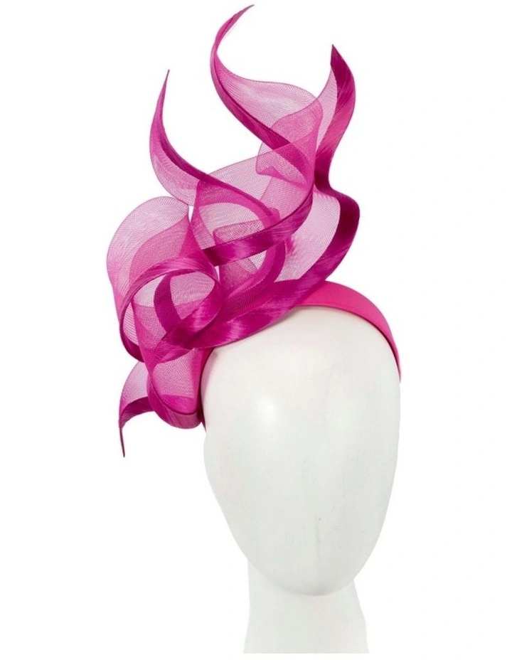 Bespoke fuchsia racing fascinator by Fillies Collection S253F image 2