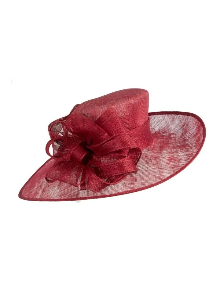 Max Alexander wine sinamay ladies racing hat MA993W image 1