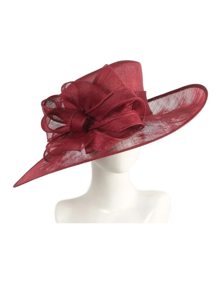 Max Alexander wine sinamay ladies racing hat MA993W image 2