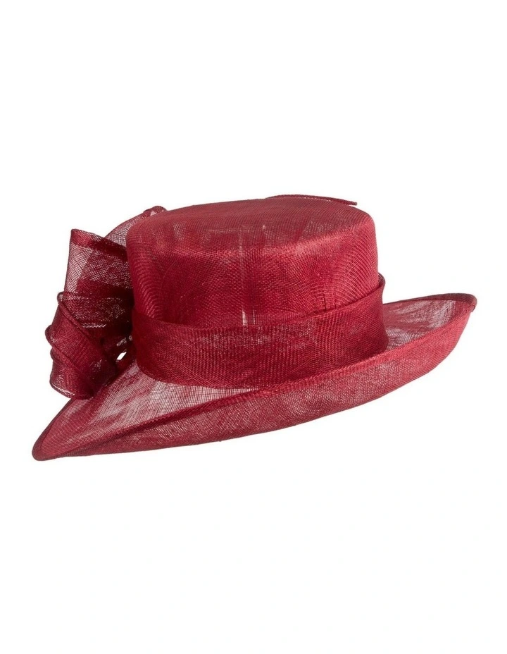 Max Alexander wine sinamay ladies racing hat MA993W image 3