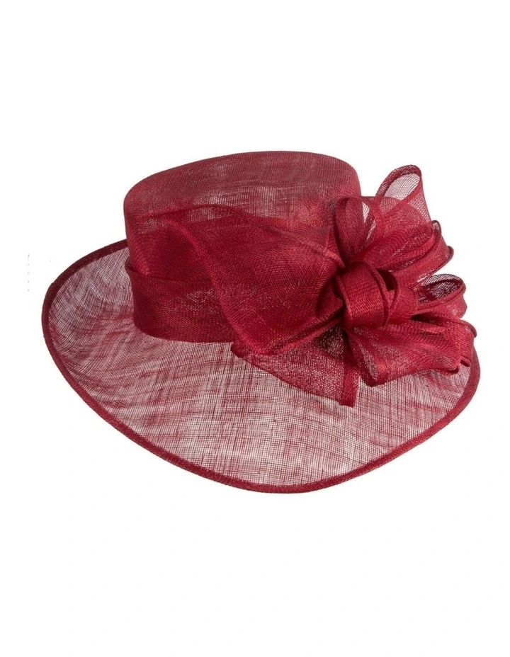 Max Alexander wine sinamay ladies racing hat MA993W image 4