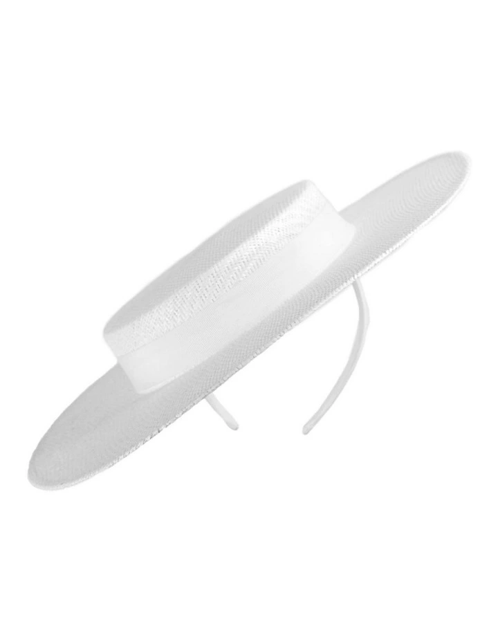 Max Alexander White Boater Hat MA977W image 1