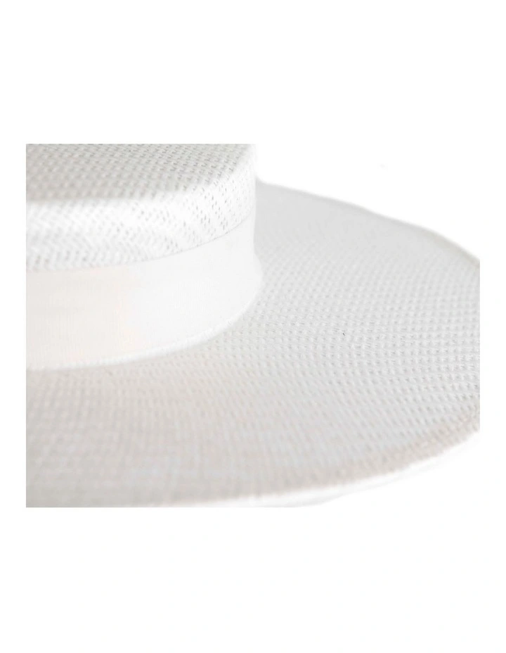 Max Alexander White Boater Hat MA977W image 3