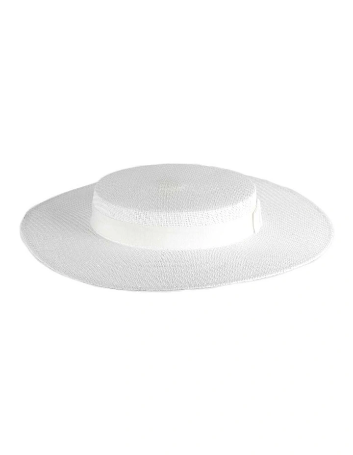 Max Alexander White Boater Hat MA977W image 6