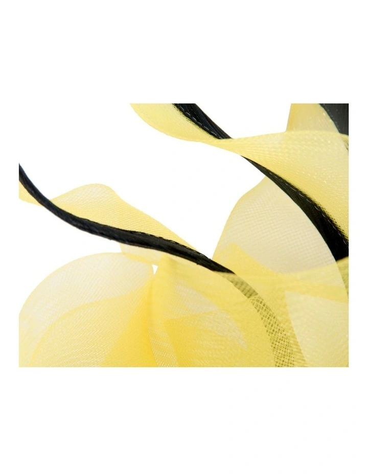 Bespoke yellow & black racing fascinator by Fillies Collection S253YB image 3