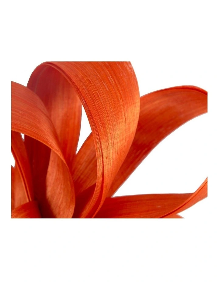 Fillies Collection orange silk abaca loops racing fascinator S344OR image 3