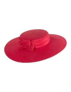 Max Alexander Red Boater Hat MA1016R