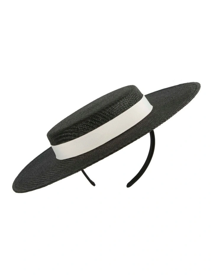 Max Alexander Black & White Boater Racing Hat MA977BW image 1