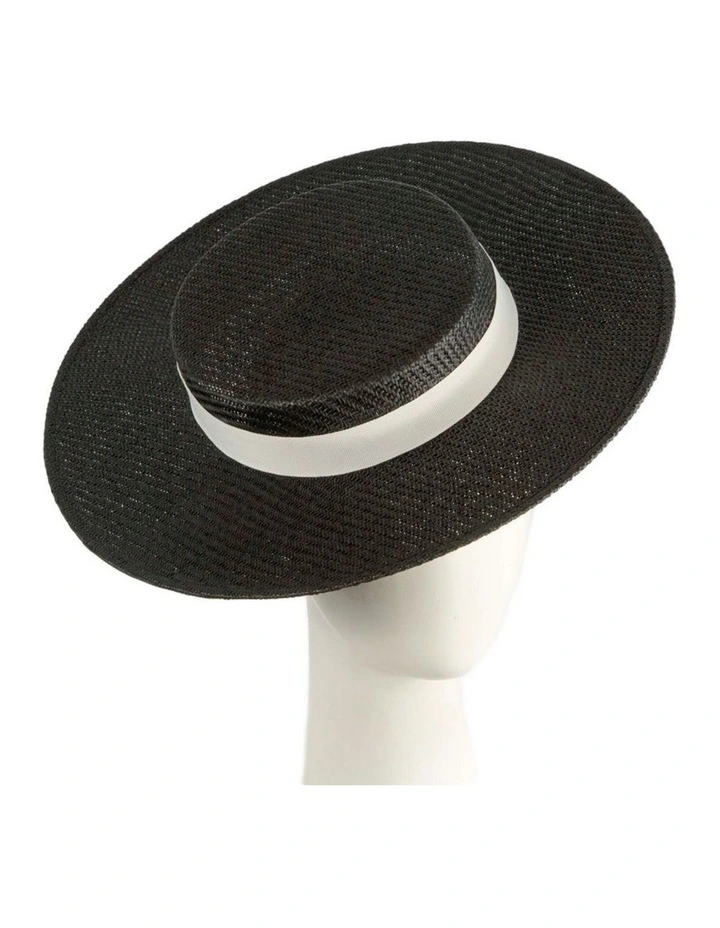 Max Alexander Black & White Boater Racing Hat MA977BW image 2