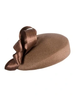 Max Alexander coffee textured beret with hand-made abaca loops MA962CF