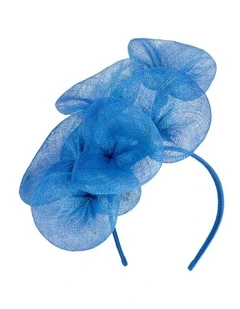 Max Alexander large navy and royal blue sinamay flower fascinator MA918RB