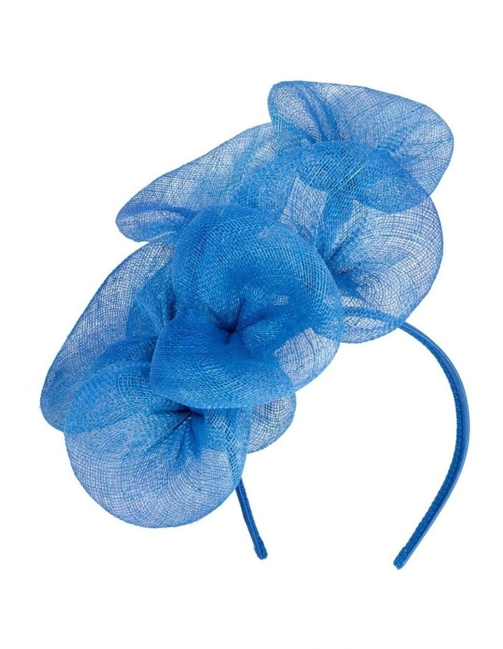 Max Alexander large navy and royal blue sinamay flower fascinator MA918RB image 1