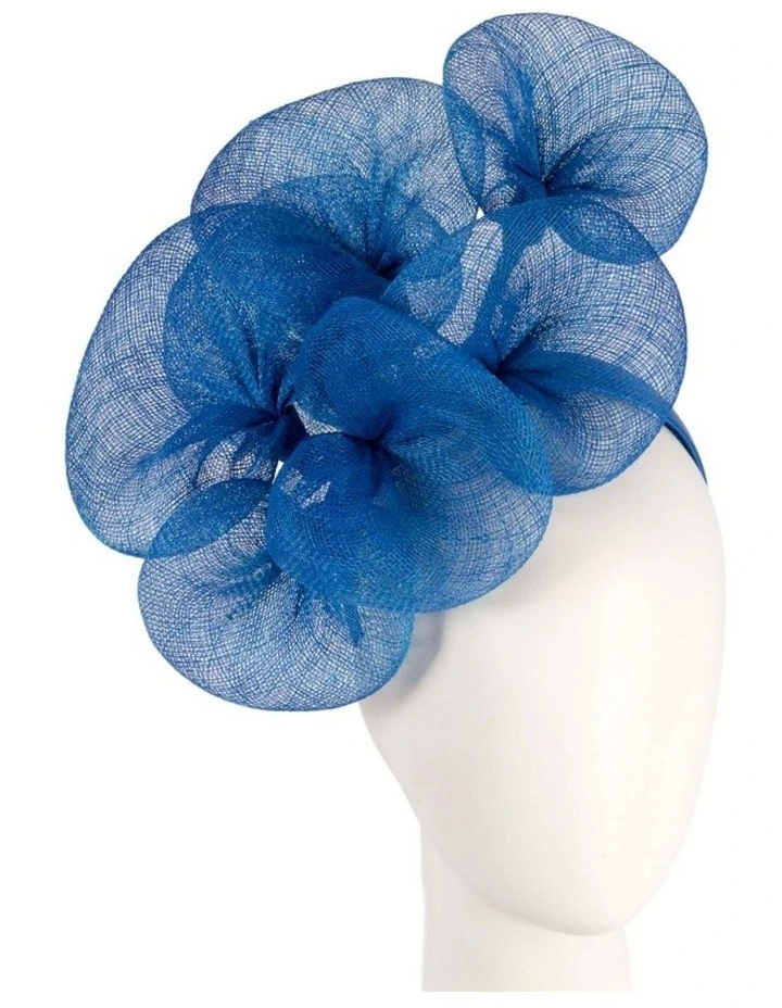Max Alexander large navy and royal blue sinamay flower fascinator MA918RB image 2