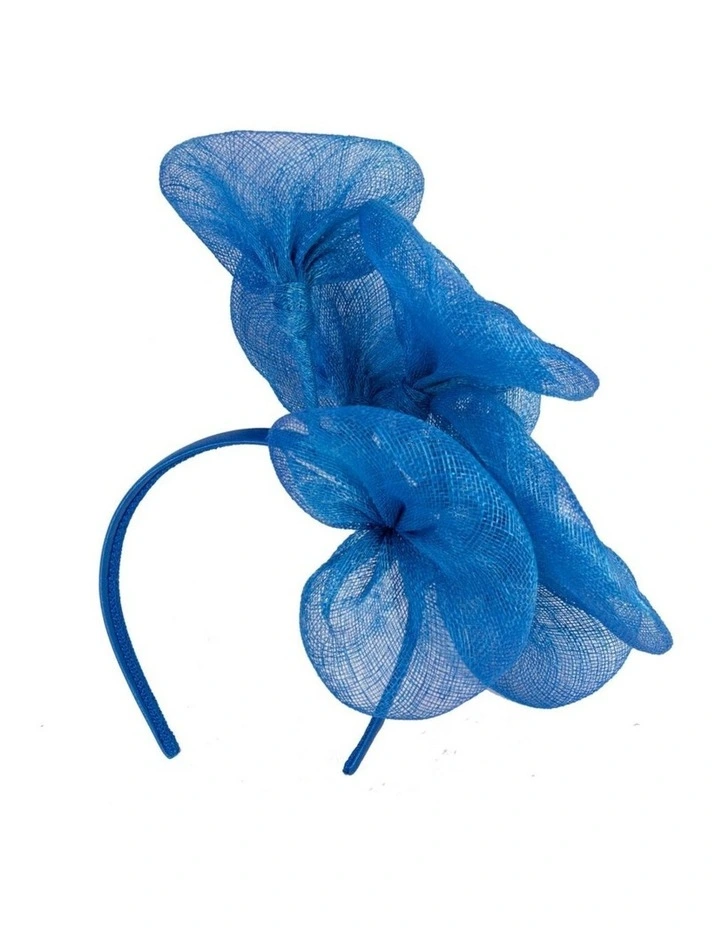 Max Alexander large navy and royal blue sinamay flower fascinator MA918RB image 4