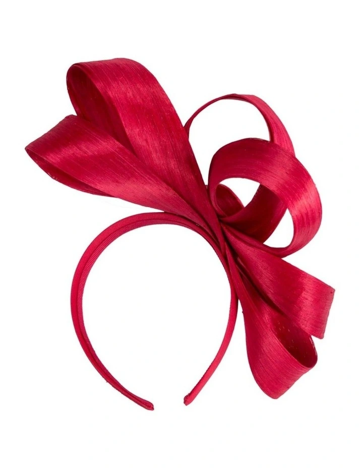 Fillies Collection red silk abaca loops racing fascinator S344R image 4