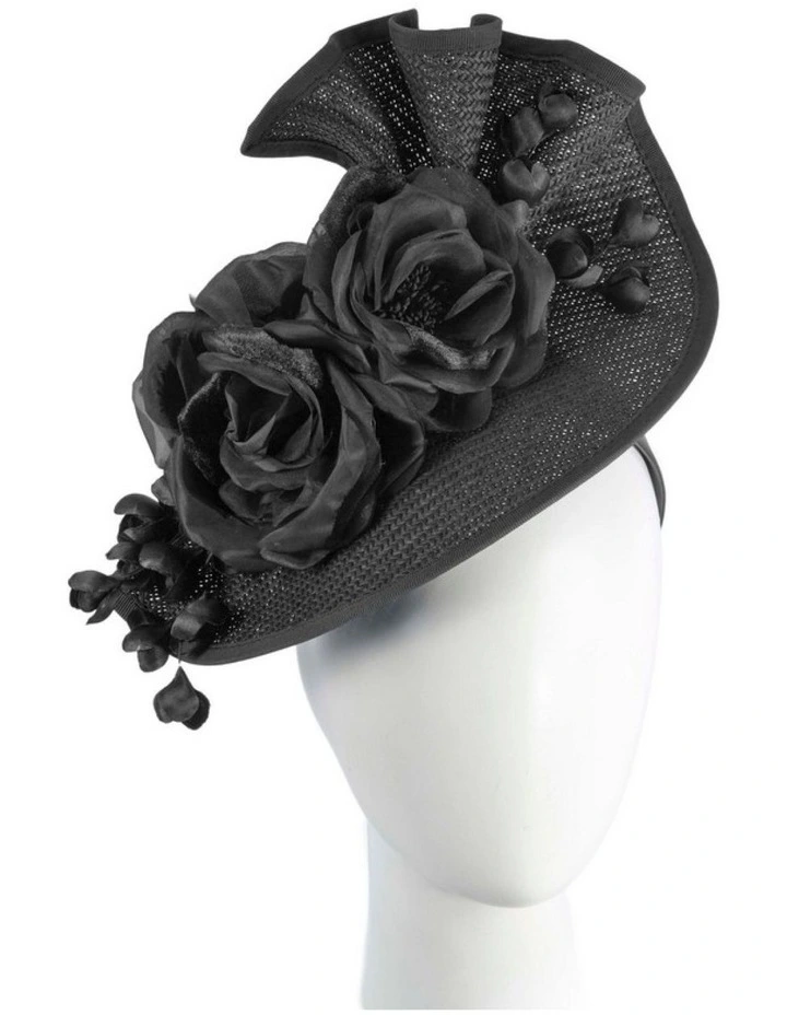 Fillies Collection Black Racing Fascinator S315B image 2