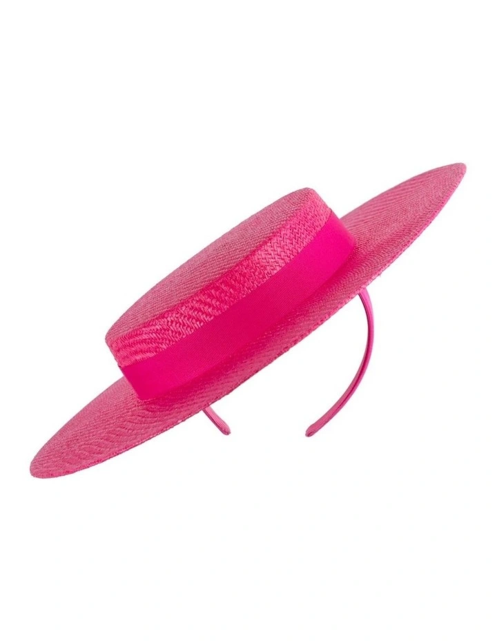 Max Alexander fuchsia boater racing hat MA977F image 1