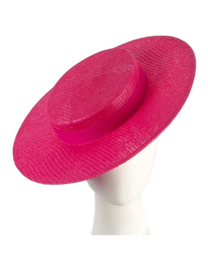 Max Alexander fuchsia boater racing hat MA977F image 2