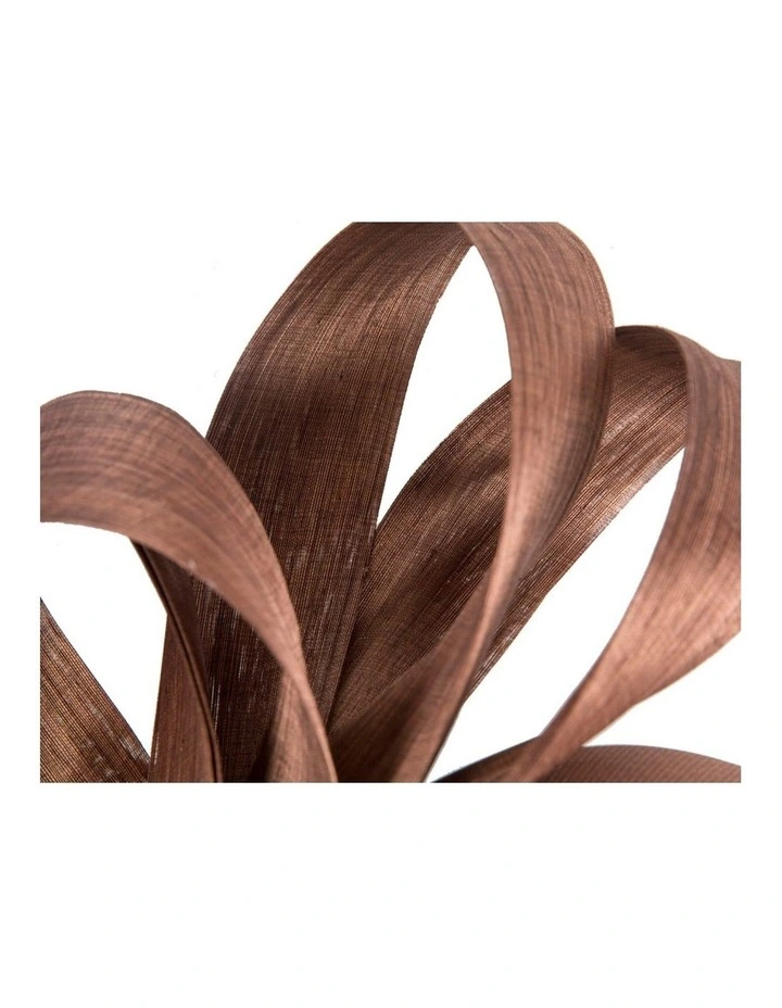 Fillies Collection coffee silk abaca loops racing fascinator S344CF image 3